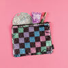 Fashion Angels - Style.Lab Checkerboard Magic Sequin Pouch, Cosmetic Bag, Pencil Pouch