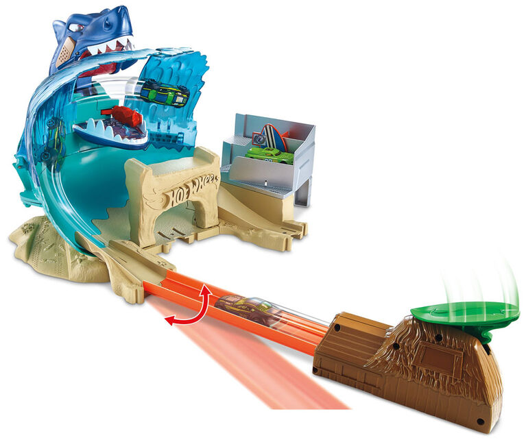 Hot Wheels Ciity - Coffret de jeu L'Attaque Du Requin