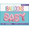 Pink Baby Foil Balloon Banner Kit 14" - English Edition