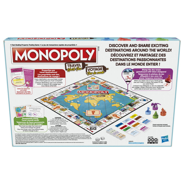 ② Jeu de société - Monopoly Français de voyage — Jeux de société