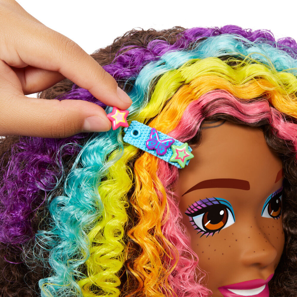 Barbie styling head curly hair sales