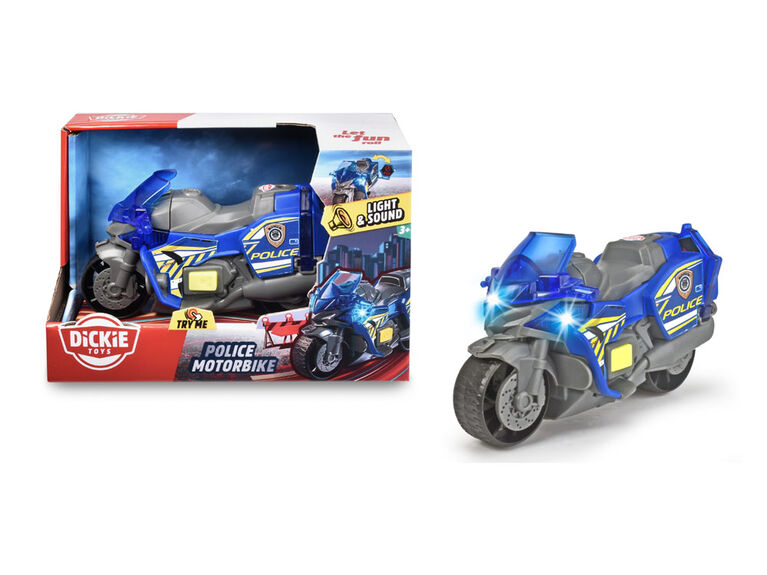 Dickie Toys Toys-203712018 Yamaha Police Jouet Moto avec Figurine de  Policier pour Enfants à partir de 3 Ans avec lumière Bleue et sirène Roue  Libre