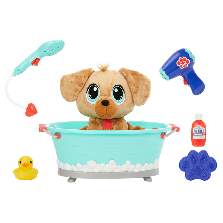 Rescue Tales Scrub 'n Groom Bathtub Playset with Golden Retriever Plush Pet Toy