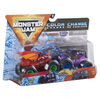 Monster Jam, Monster trucks Bakugan Dragonoid vs Sonuva Digger officiels qui changent de couleur en métal moulé, échelle 1:64