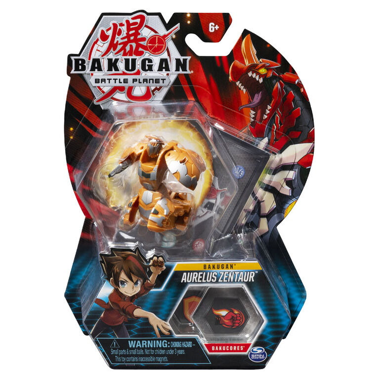 Bakugan, Aurelus Zentaur, 2-inch Tall Collectible Action Figure and Trading Card