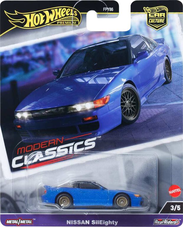 Hot Wheels Premium Car Culture Modern Classics Nissan SilEighty 1:64 Scale Collectible Toy Vehicle