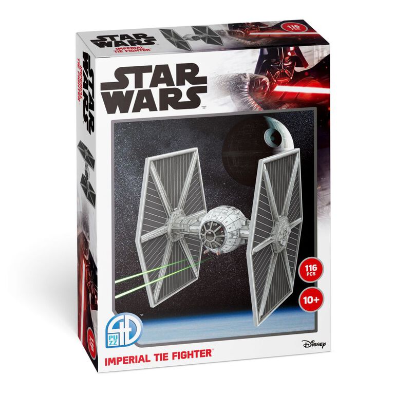 4D Build, Star Wars Tie Fighter/LN, 3D Paper Model Kit, 116 Piece Paper Model Kit