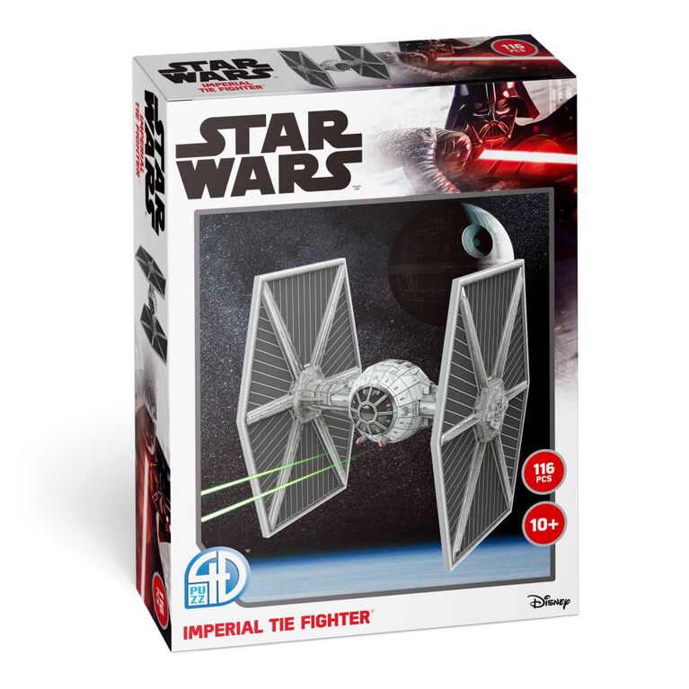 4D Build, Star Wars Tie Fighter/LN, 3D Paper Model Kit, 116 Piece Paper Model Kit