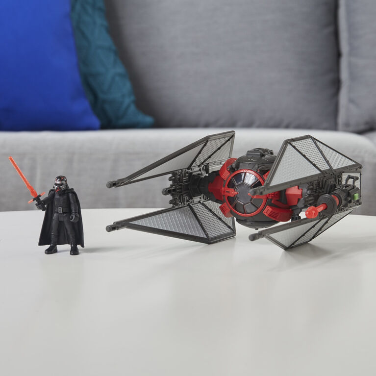 Star Wars Mission Fleet Stellar Class Kylo Ren TIE Whisper 2.5-Inch-Scale Figure and Vehicle
