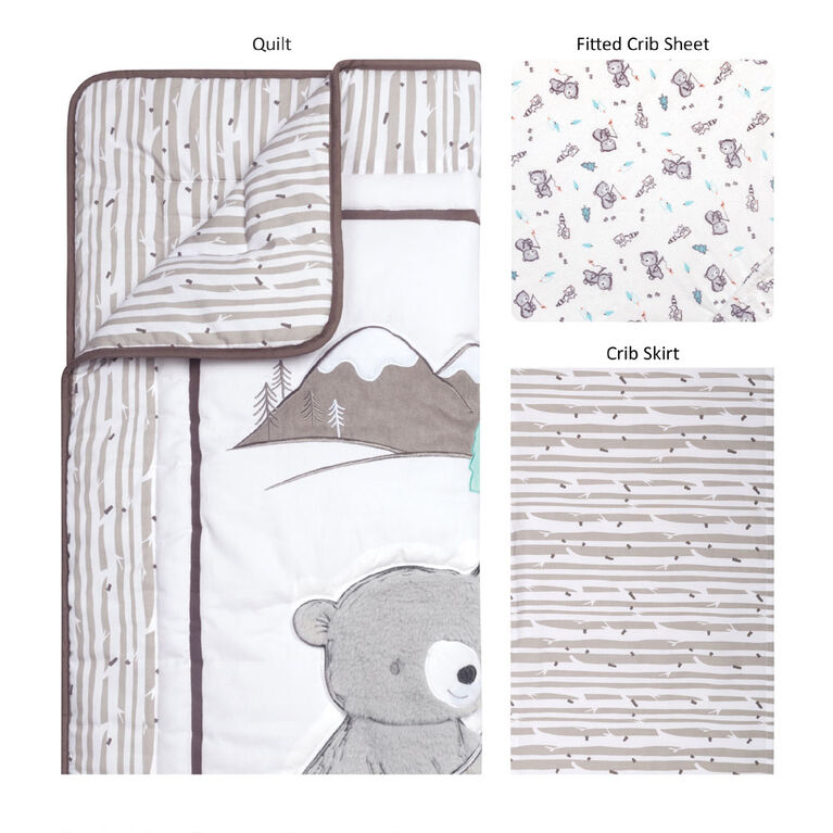 Gone Fishing 3 Piece Crib Bedding Set