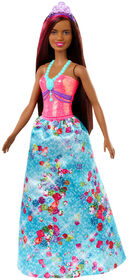Barbie Dreamtopia Royal Doll, 12-inch, Brunette with Pink Hairstreak