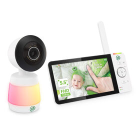 LeapFrog LF2926FHD-TOUCH 1080p WiFi Remote Access 360 Degree Pan & Tilt Video Baby Monitor with 5.5" Touch Screen High Definition 1080p Display, Super Long Range, Night Light, Color Night Vision - White