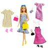 Coffret poupée Barbie et vêtements comprenant 4 tenues complètes