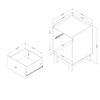 Bebble 1-Drawer Nightstand Gray and White