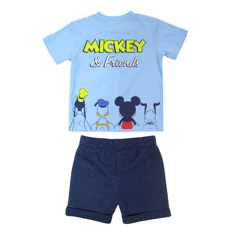 Disney Mickey Mouse 2-Piece Short Set - Blue, 3 Months