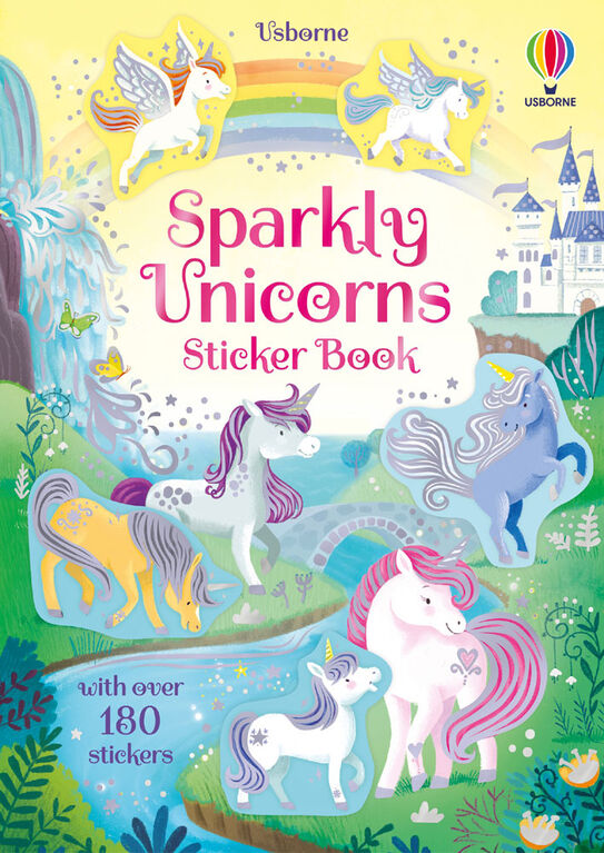 Sparkly Unicorns Sticker Book - English Edition