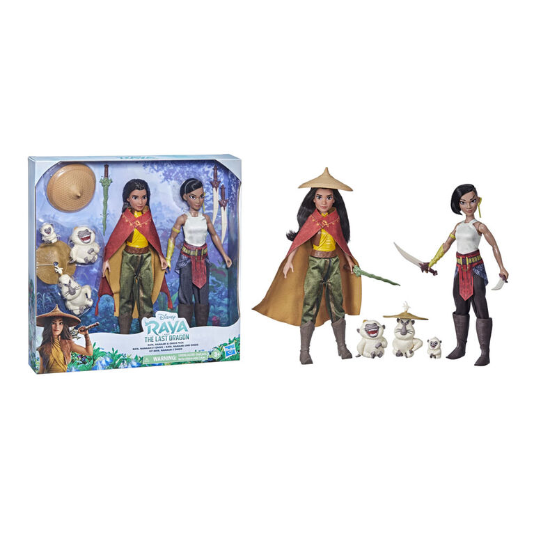Disney's Raya and the Last Dragon Raya, Namaari, and Ongis Pack, Fashion Doll Clothes and Accessories - R Exclusive