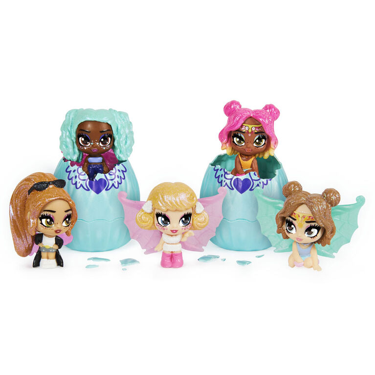 Coffret de 2 Hatchimals Mini Pixies, Glitter Angels, Figurines à collectionner de 3,8 cm avec des ailes à combiner (plusieurs modèles disponibles)