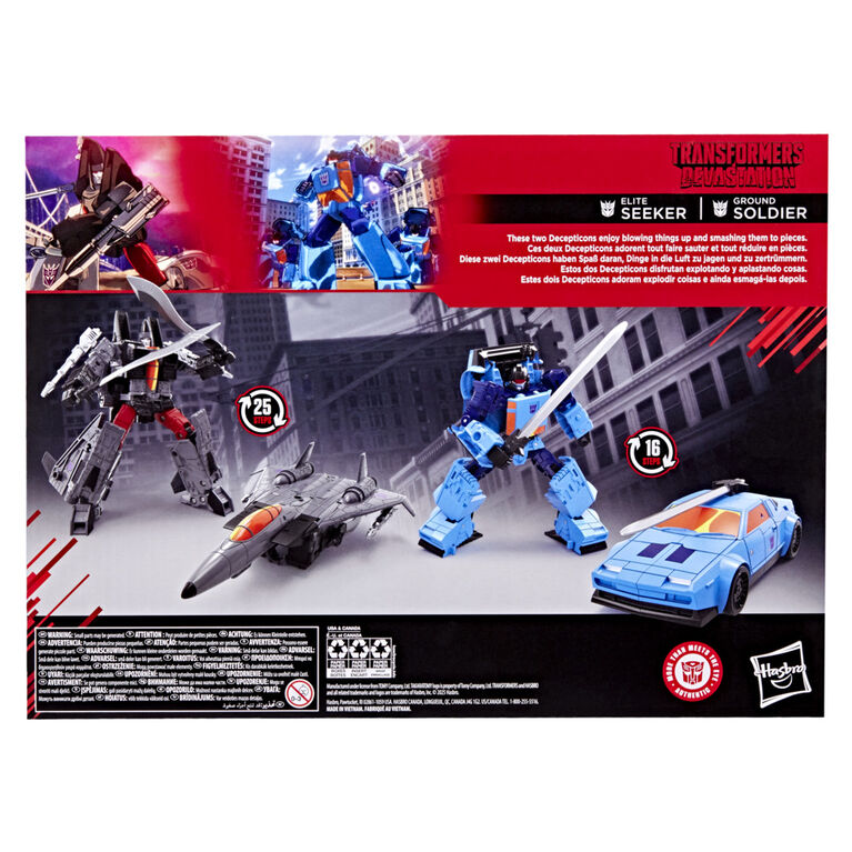 Transformers Studio Series MTMTE Collection Transformers: Devastation Ground Soldier and Elite Seeker Action Figures Transformers Studio Series MTMTE Collection Transformers: Devastation Ground Soldier and Elite Seeker Action Figures