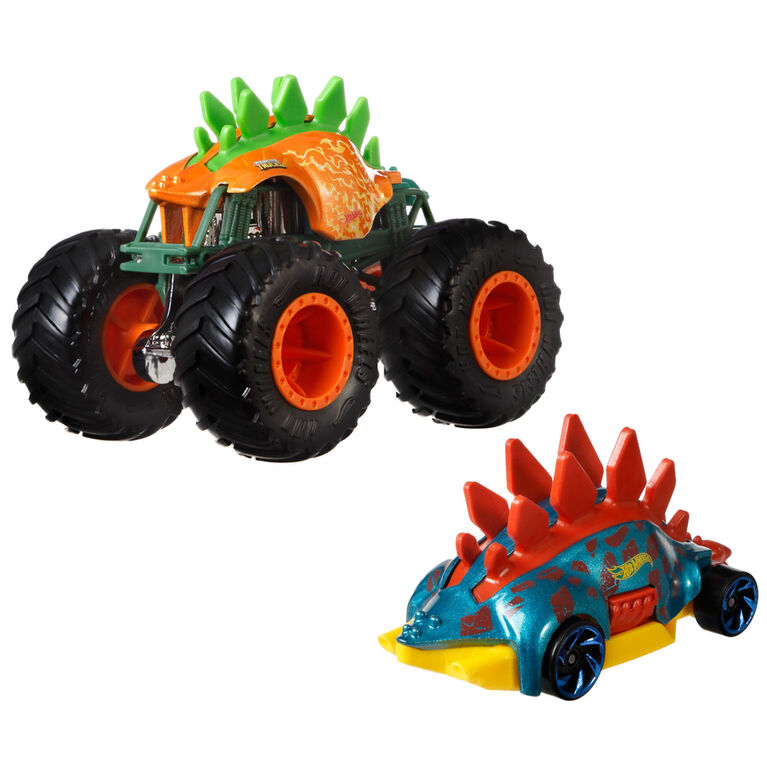 Hot Wheels- Monster Trucks - V&eacute;hicules &agrave; &eacute;chelle 1:64, coffret de 2