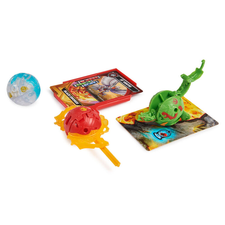 Bakugan Starter 3-Pack, Special Attack Bruiser, Octogan, Nillious, Customizable Spinning Action Figures and Trading Cards