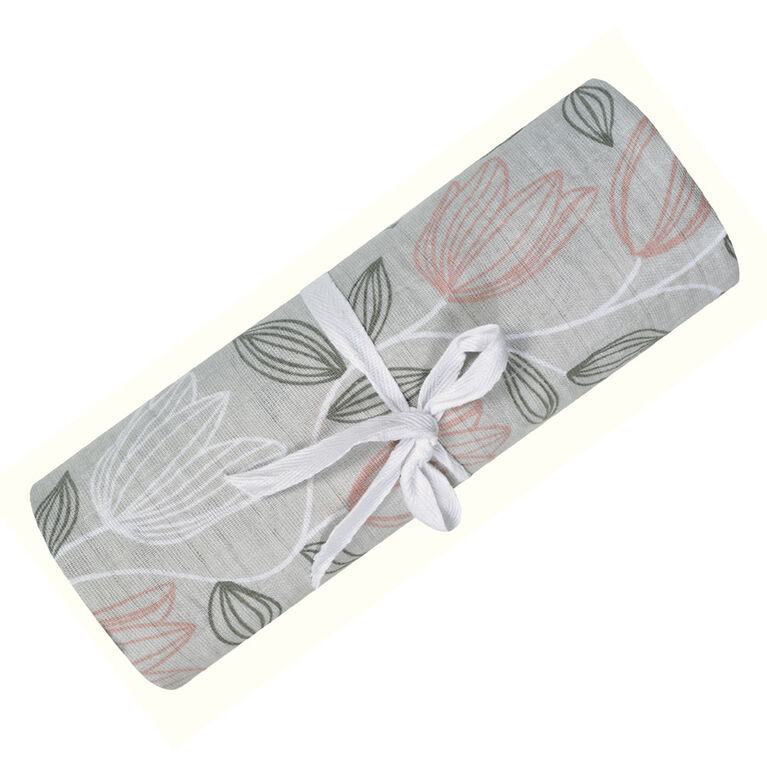 Perlimpinpin-Couverture en mousseline-Tulipes