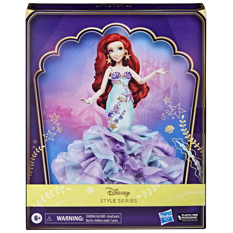 Disney Princess Style Series Ariel Fashion Doll, Deluxe Collector Doll with Accessories