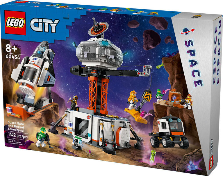 Ensemble LEGO City La base spatiale et la rampe de lancement de la fusée 60434