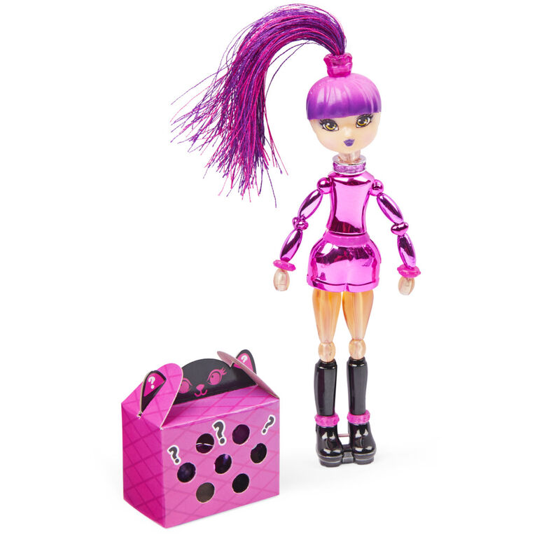 Twisty Girlz, Series 2, Jet B. Transforming Doll to Collectible Bracelet with Mystery Twisty Petz