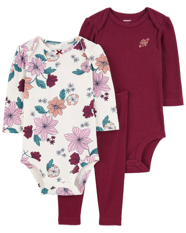 Ensemble 3 pièces Carter’s Cache-couche et pantalon, 24M