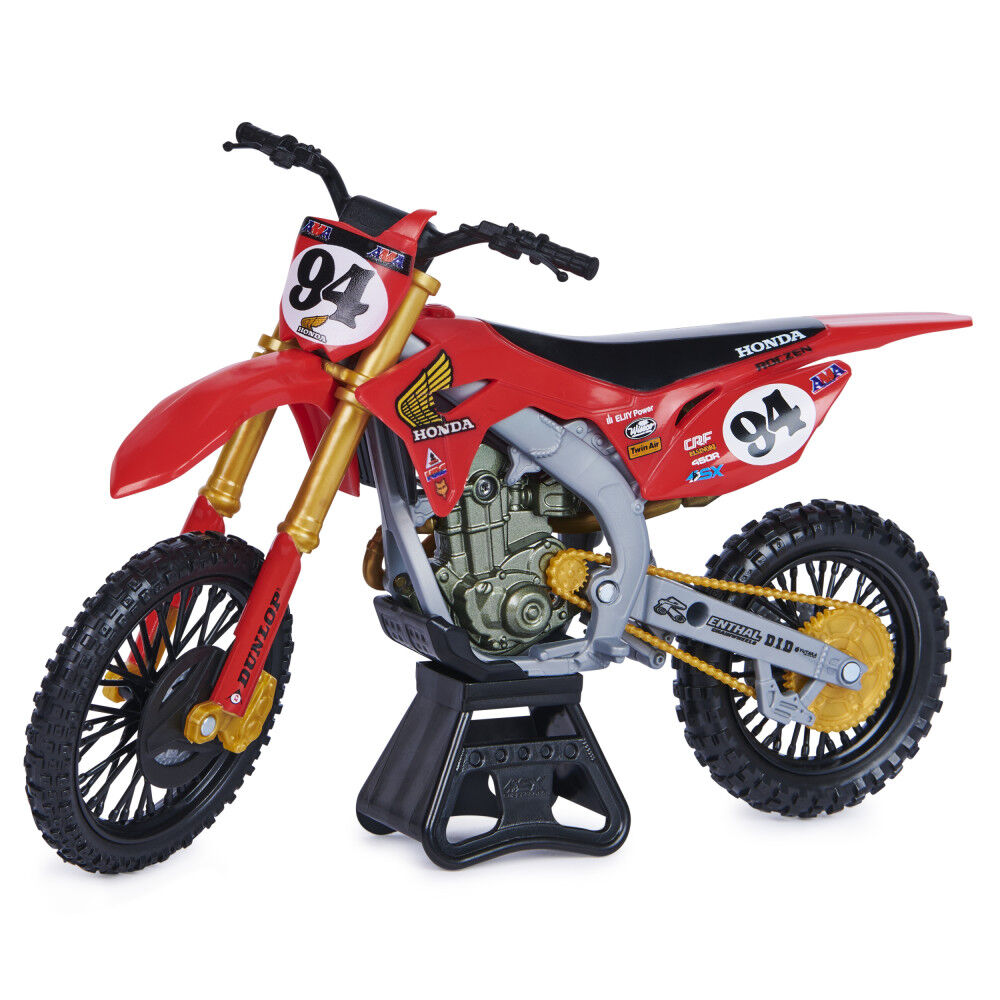 Supercross Authentic Ken Roczen 1 10 Scale Collector Die Cast Toy Motorcycle Replica with Display Stand
