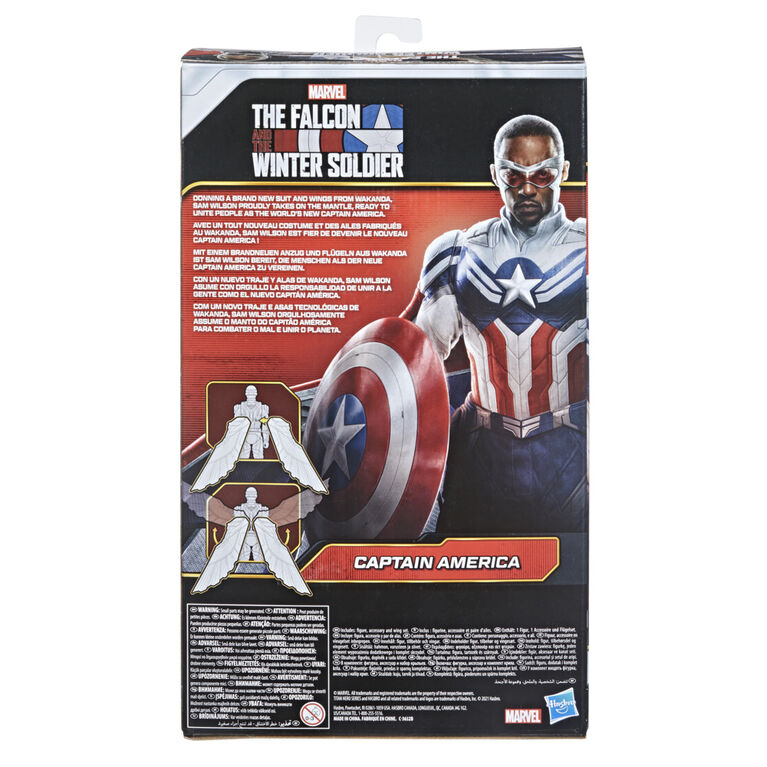 Marvel Studios Avengers Titan Hero Series Captain America Action Figure Includes Wings