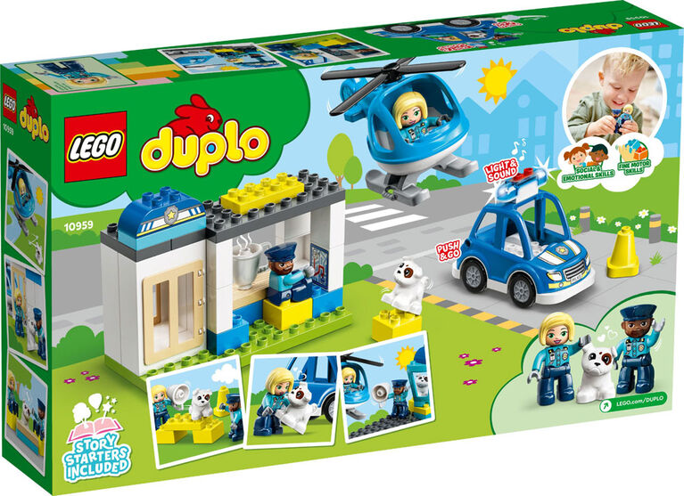 LEGO DUPLO Le poste de police et l'hélicoptère de secours 10959 Jeu de construction (40 pièces)