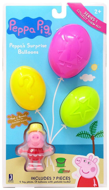 Pack mystère de ballons surprise Peppa Pig (thème plage) - Édition anglaise