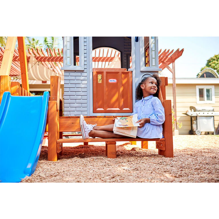 Real Wood Adventures Chipmunk Cottage Backyard Playset for Kids by Little Tikes