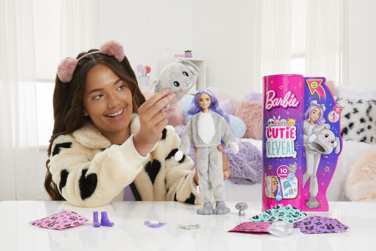 Barbie-Poupée Cutie Reveal avec costume de chiot et 10surprises