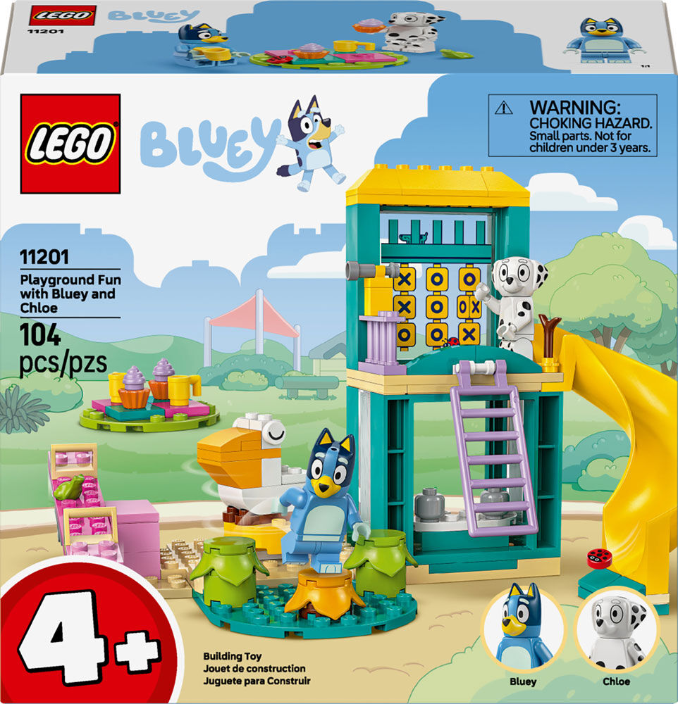 LEGO Bluey Playground Fun with Bluey and Chloe - Building Toy for Kids, Girls, and Boys 4+ - 11201