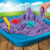 Kinetic Sand, Sandbox Playset with 1lb of Purple Kinetic Sand and 3 Molds