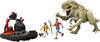 Jurassic World Rebirth Storypack with Raft, Distortus Rex, Adult, Child & Aquilops, Island Escape