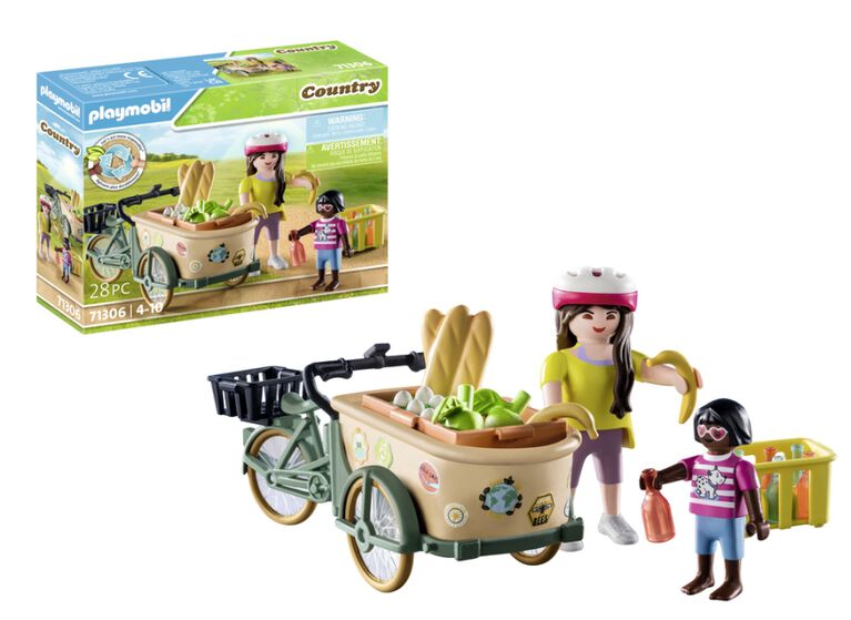 Playmobil - Cycliste avec vélo et remorque avant