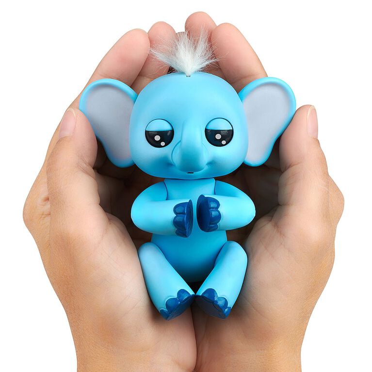 WowWee Fingerlings Baby Elephant Gray (Blue) Interactive Toy Toys