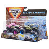 Monster Jam, Official Monster Mutt Poodle vs. Monster Mutt Husky Color-Changing Die-Cast Monster Trucks, 1:64 Scale