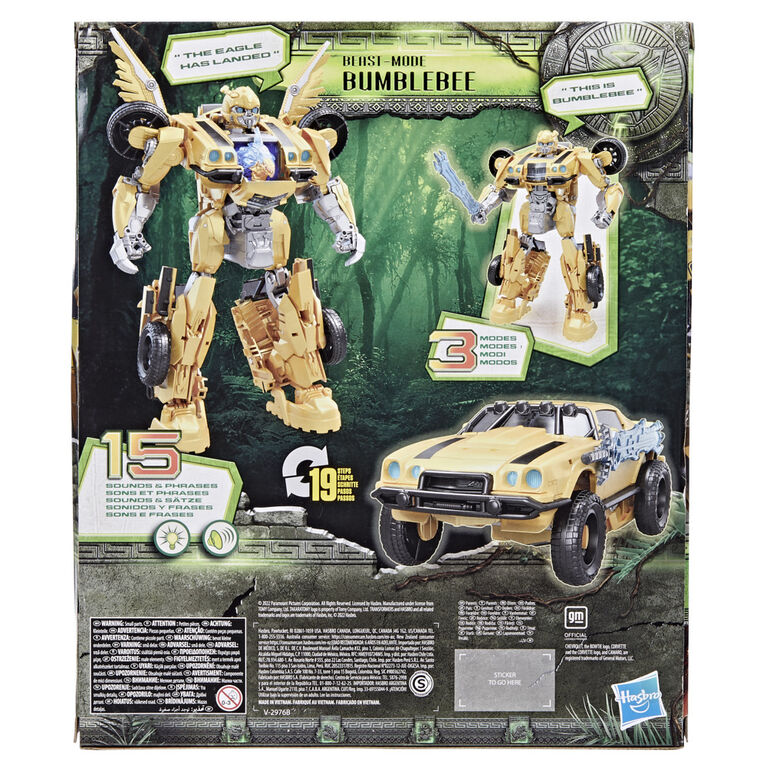 Transformers Toys Transformers: Rise of the Beasts Movie, Beast-Mode Bumblebee Action Figure, Ages 6 and up, 10-inch - English Edition