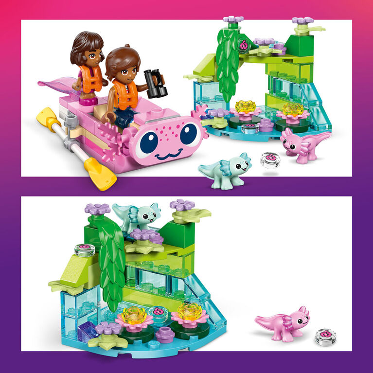 LEGO Friends Le Bateau d'Aventure Axolotl - 2 Minipoup&eacute;es, 2 Jouets Axolotl - Bateau Miniature - 42681
