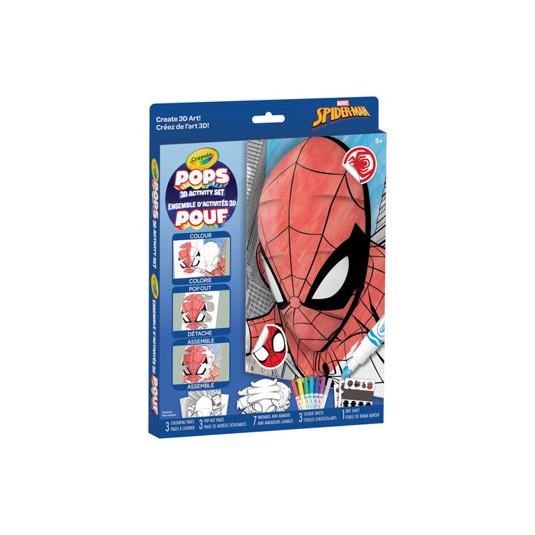 Ensemble d'art pour enfants 3D POUF de Crayola, Spiderman