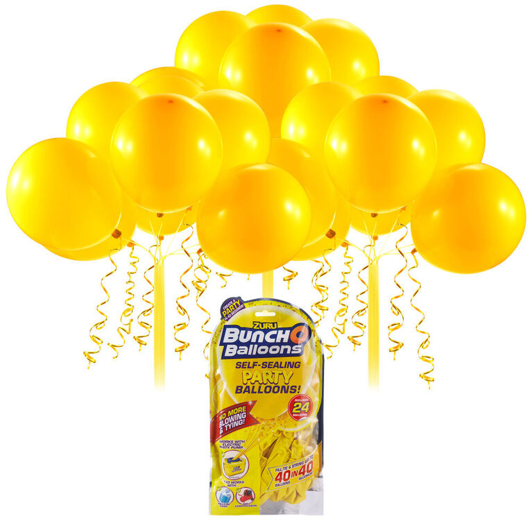 24 ballons Bunch O Balloons en latex à fermeture automatique de 11 pouces (28 cm) (ballons jaunes) de ZURU