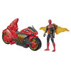 Marvel Spider-Man 6-Inch Jet Web Cycle Vehicle and Detachable Action Figure Toy With Wings