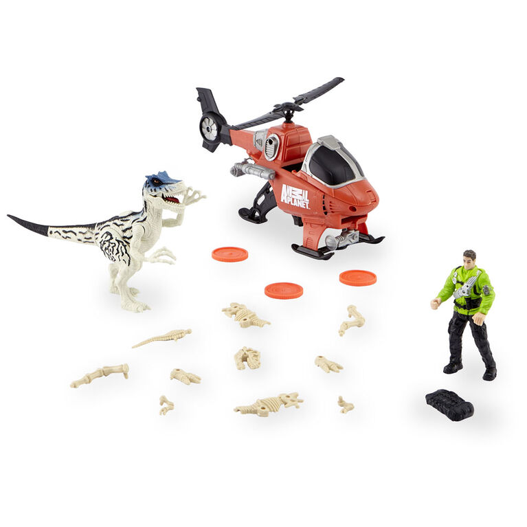 Animal Dinosaur Exploration Playset Helicopter Playset R