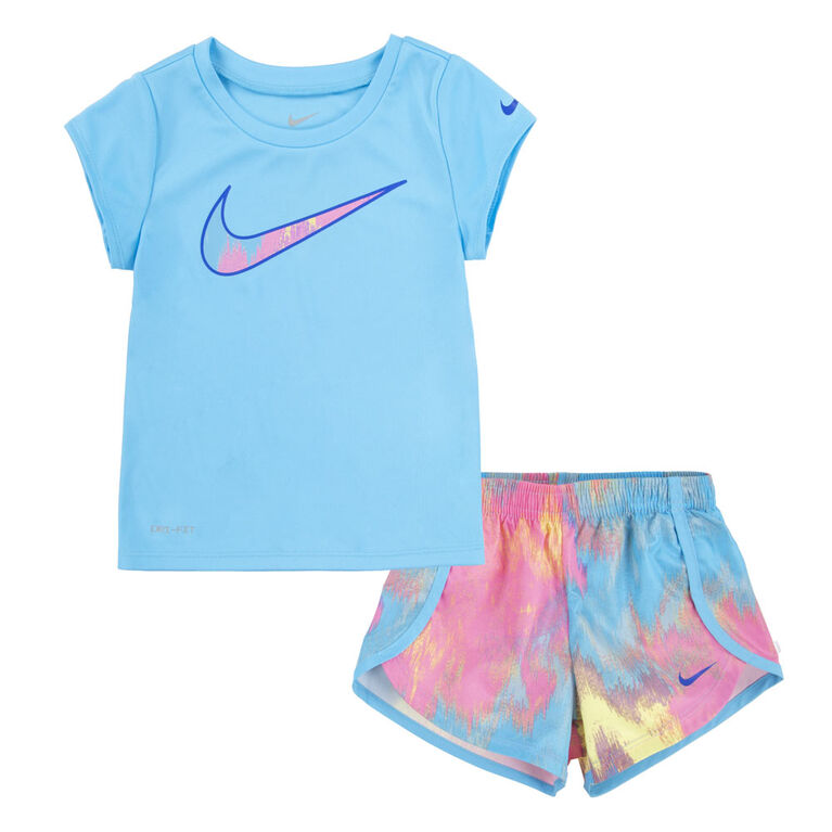 Ensemble de t-shirt et shorts Nike - Bleu