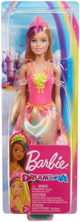 Barbie Dreamtopia Princess Doll, 12-inch, Blonde with Purple Hairstreak